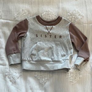 Little Bibsy toddler girl sister sweatshirt